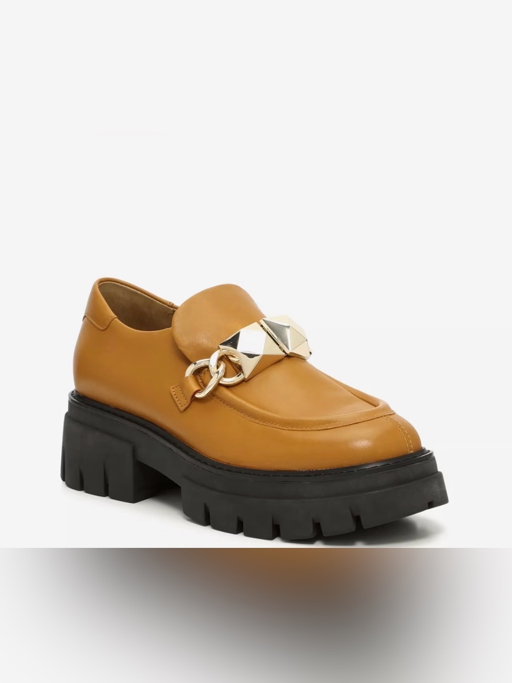 ASH Leroy Chunky Loafers EU 40 US 9 Brown Leather Lug Sole Platform Chain NIB